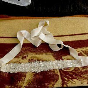 Bridal gown waist ribbon belt